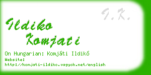 ildiko komjati business card